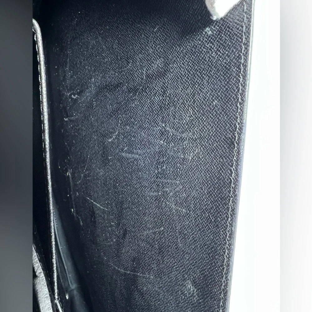 3040: Louis Vuitton Epi Serviette Fermoir Briefcase Black